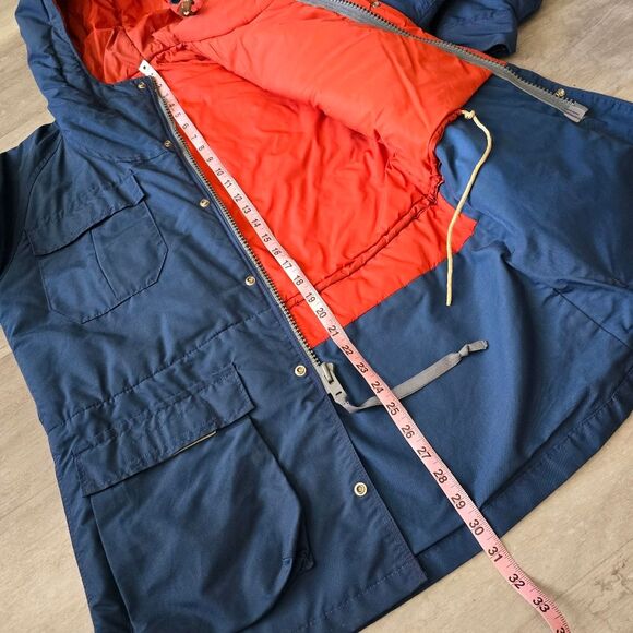 Vintage Sierra Designs 60/40 Mountain Parka Jacket S Blue Hood Rain Pockets - Picture 8 of 9